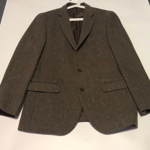 40R J. Crew brown twill herringbone blazer